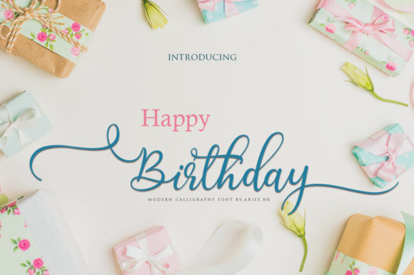 Birthday Font: A Handwritten Typeface for Creative Makers