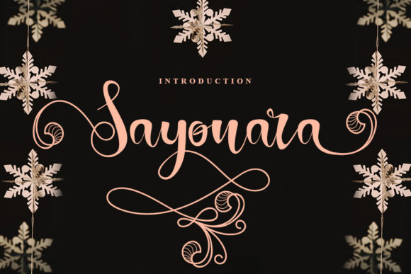 Enhance Your Creations with the Sayonara Script Font