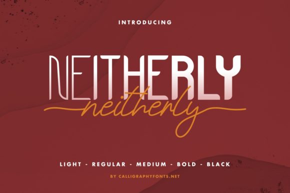 Neitherly Font: A Luxurious Script and Sans Serif for Craft Creators