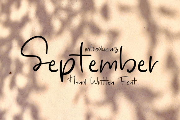 September Font: A Handwritten Typeface for Editorial Elegance
