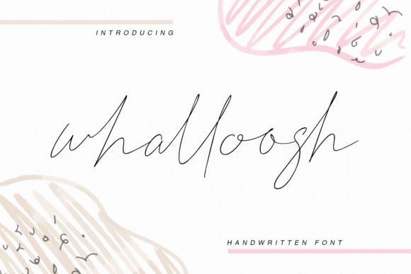 Whalloosh: A Delicate Script Font for Digital Design